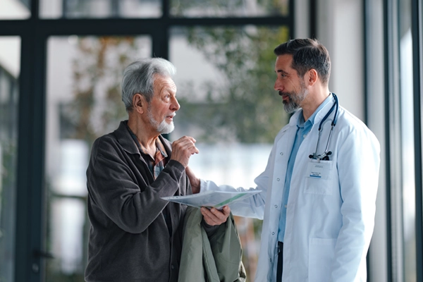 A doctor and a patient