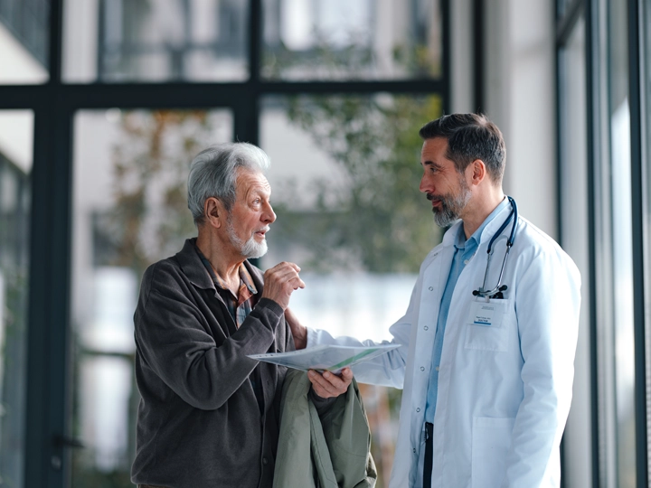 A doctor and a patient