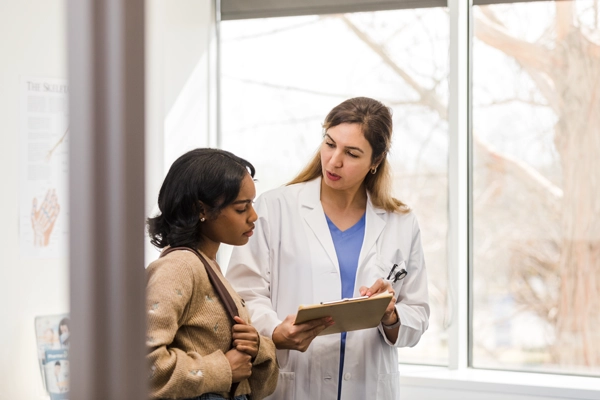 A doctor and a patient