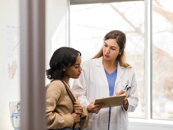A doctor and a patient