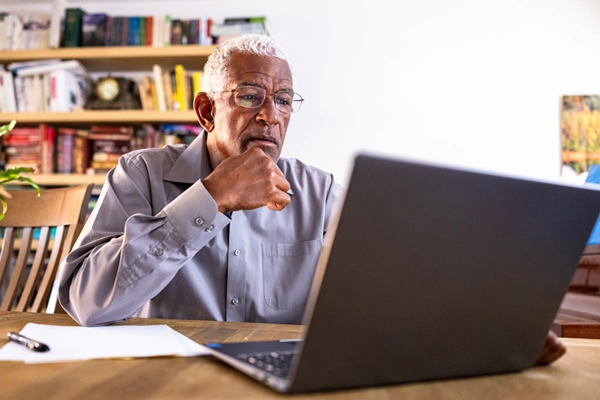 A man doing research