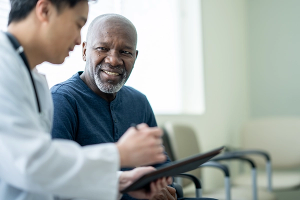 A doctor and a patient