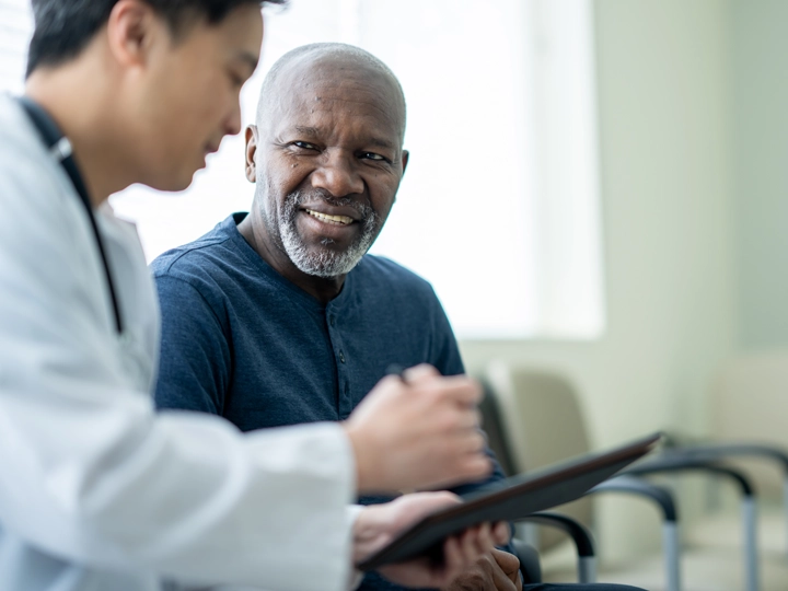 A doctor and a patient