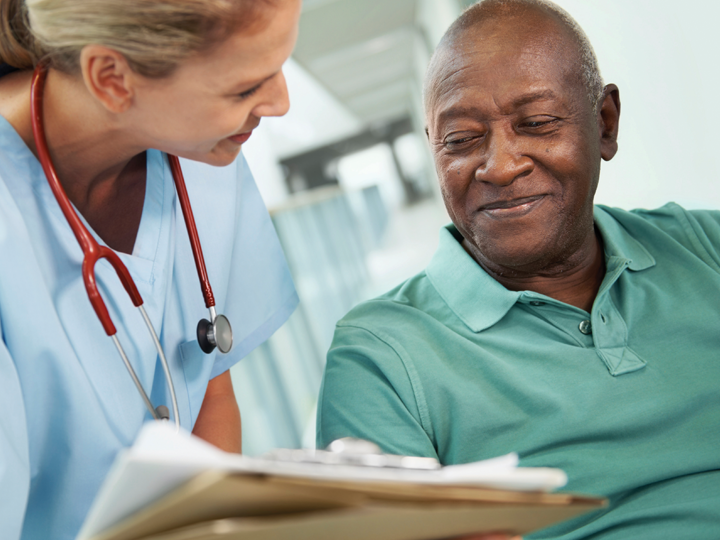 A doctor and a patient