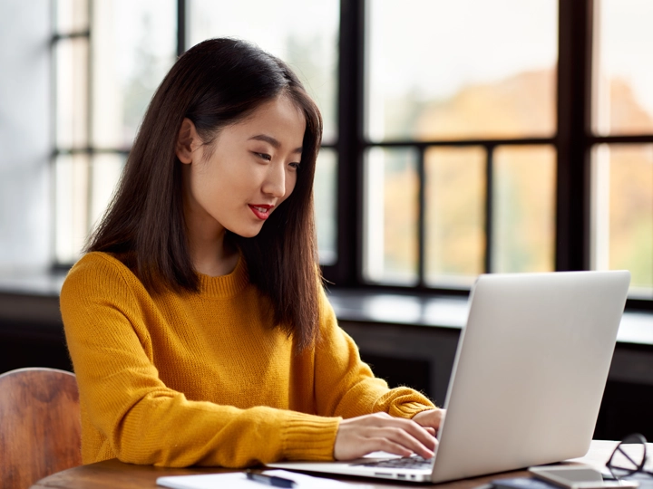 Lady on computer