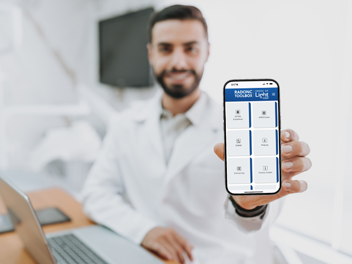 Doctor holding a phone