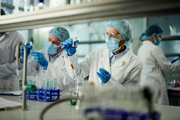 Researchers in a lab