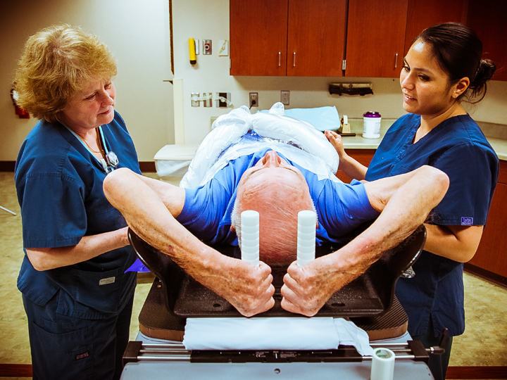 Doctors and a patient