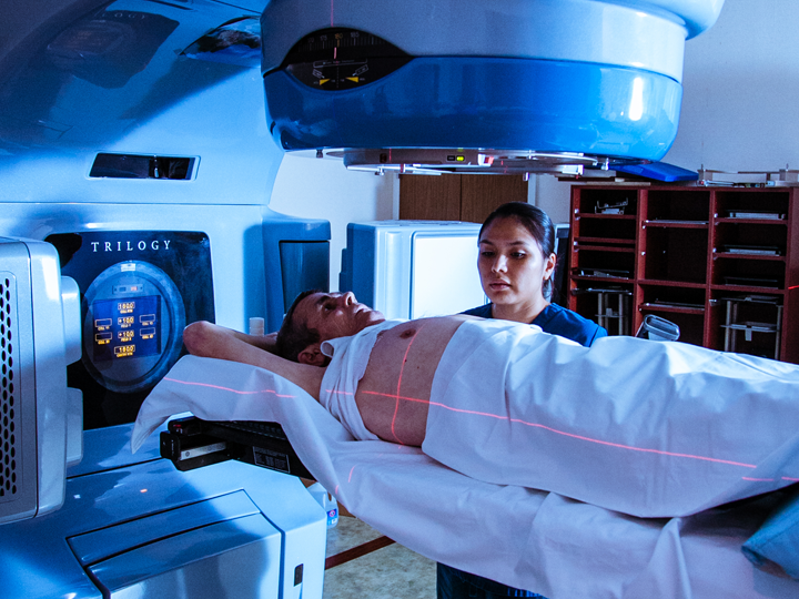 Man on a linac