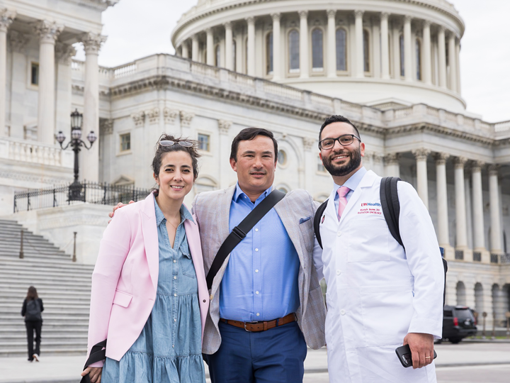 Group of doctors in front of the capitol