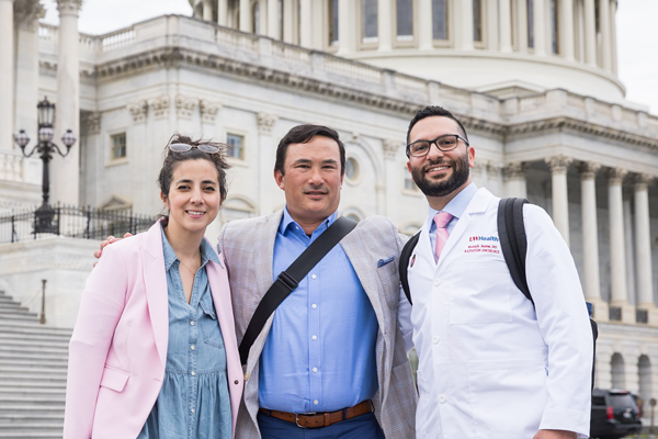 Group of doctors in front of the capitol
