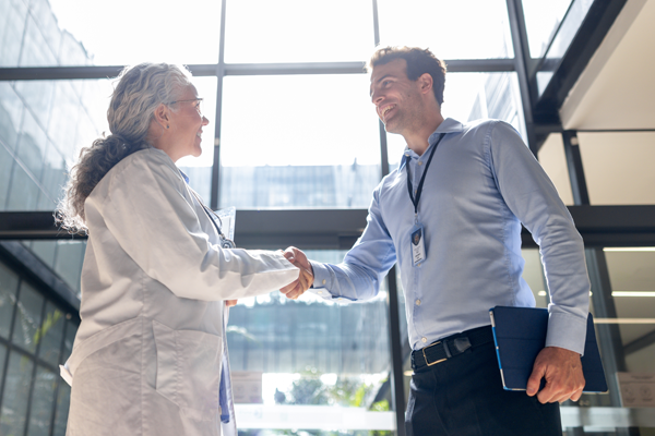 Two people shaking hands